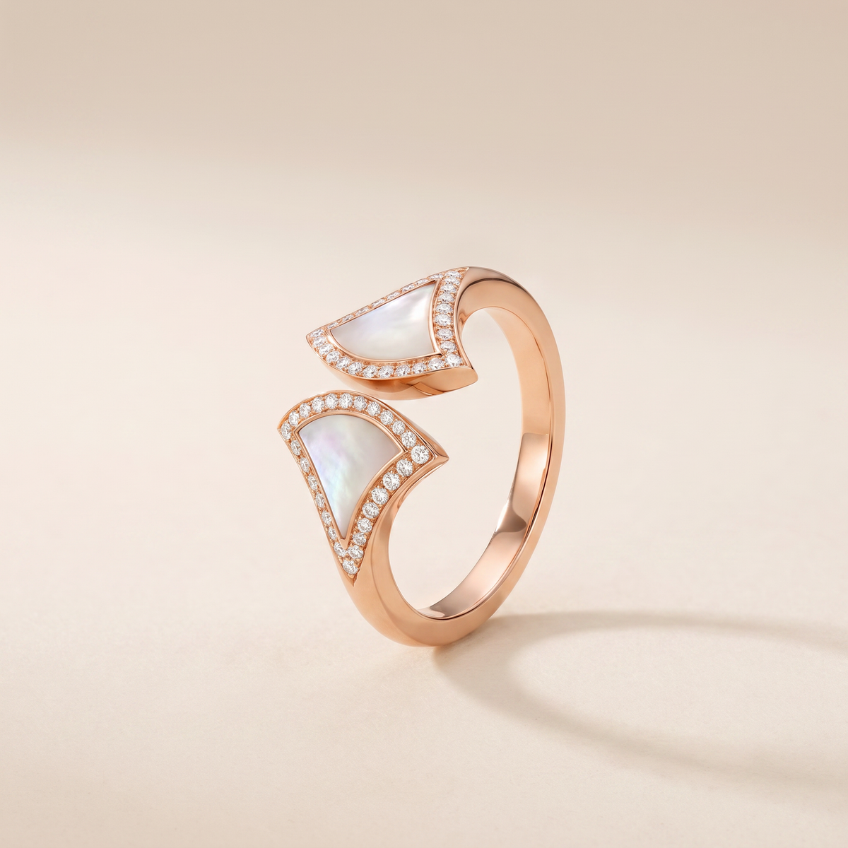 Diva's Dream Paved Mother Of Pearl Ring