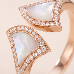 Diva's Dream Paved Mother Of Pearl Ring
