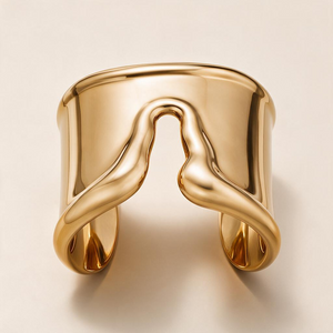 Elsa Peretti Bone Yellow Sculpted Wide Cuff Bracelet