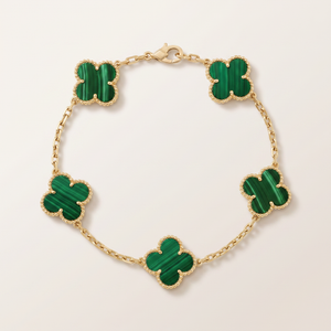 Alhambra Malachite 5 Motifs Clover Bracelet