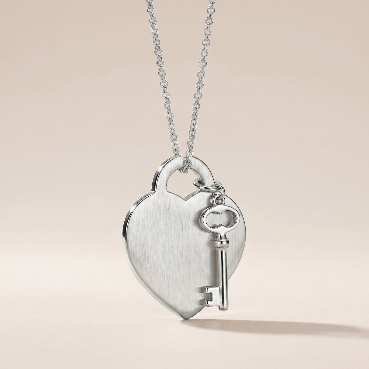 Heart & Key Pendant Necklace