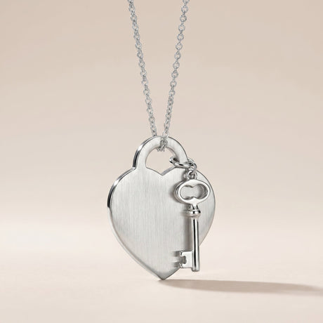 Heart & Key Pendant Necklace