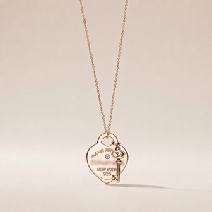 Heart & Key Pendant Necklace