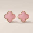 Magic Alhambra Pink Opal Earrings