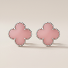 Magic Alhambra Pink Opal Earrings
