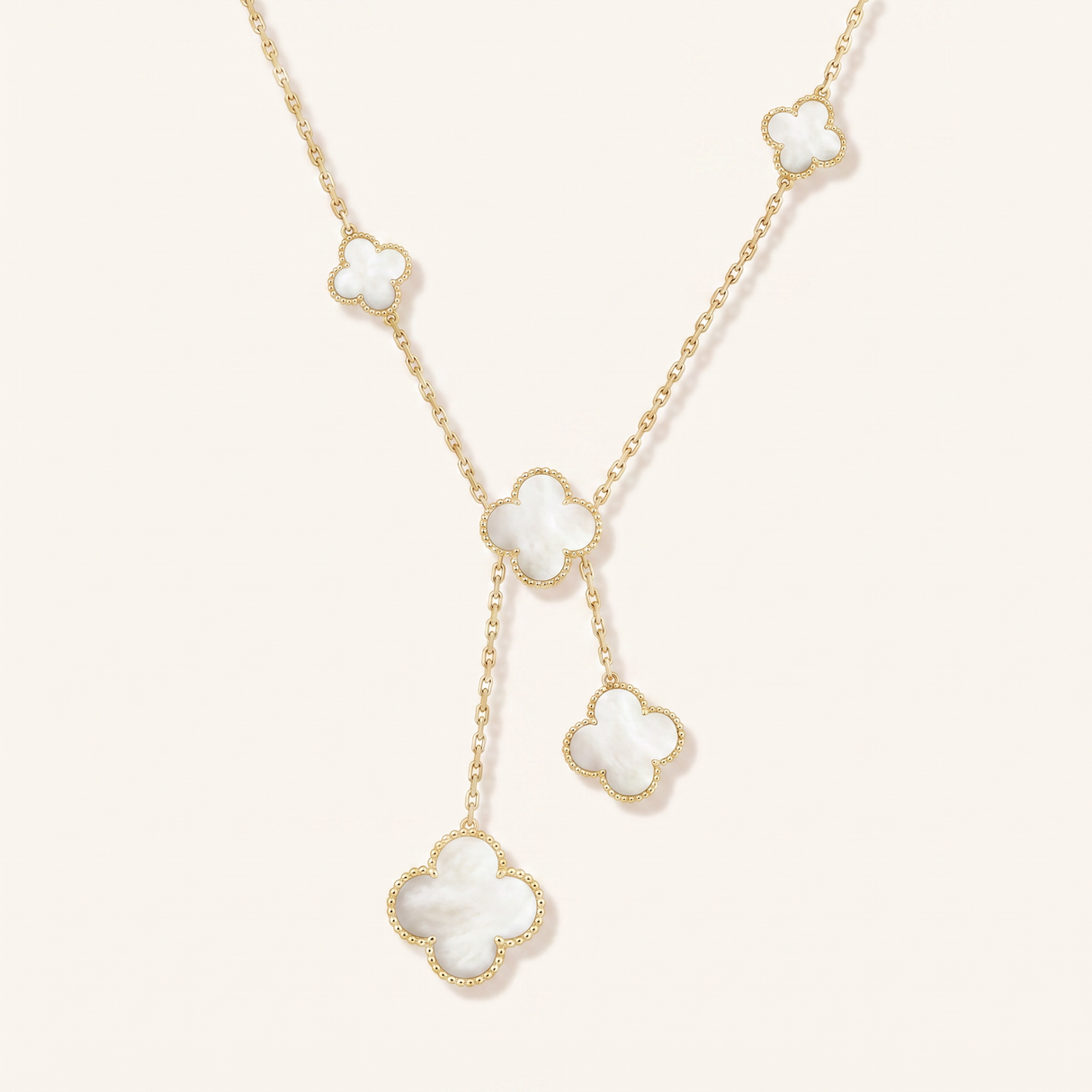 Magic Alhambra Six Motifs Mother Of Pearl Clover Necklace