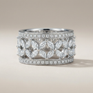 Marquise Victoria Wide Pavé Band Ring