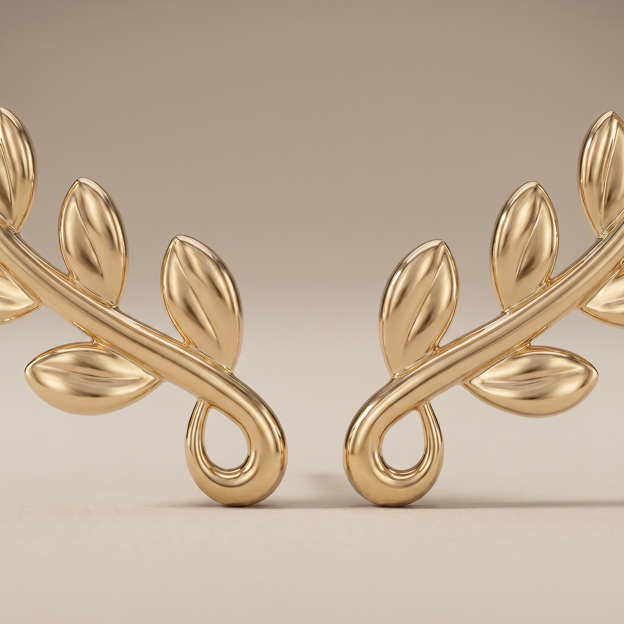 Olive Leaf Vine Earrings
