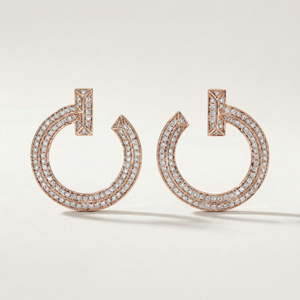 T T1 Open Pavé Hoop Earrings