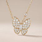 Two Butterfly Diamond Necklace
