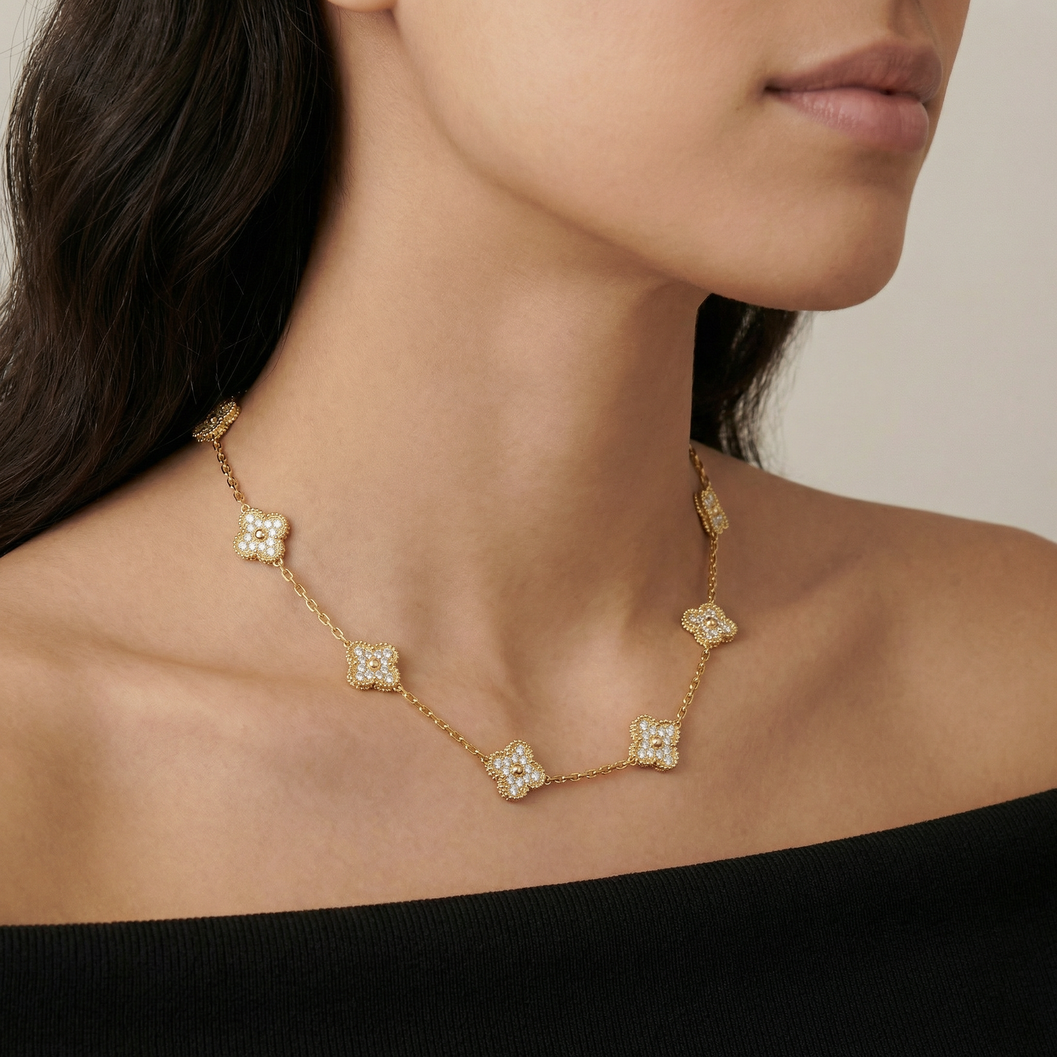 Vintage Alhambra 10 Motifs Necklace