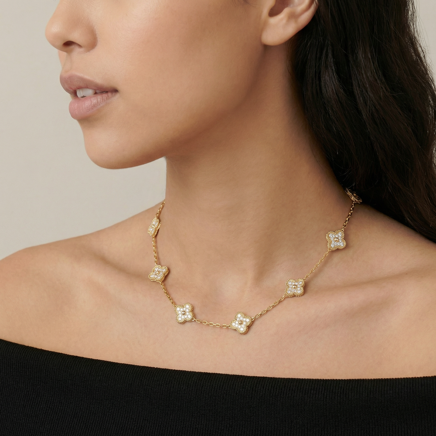 Vintage Alhambra 10 Motifs Necklace