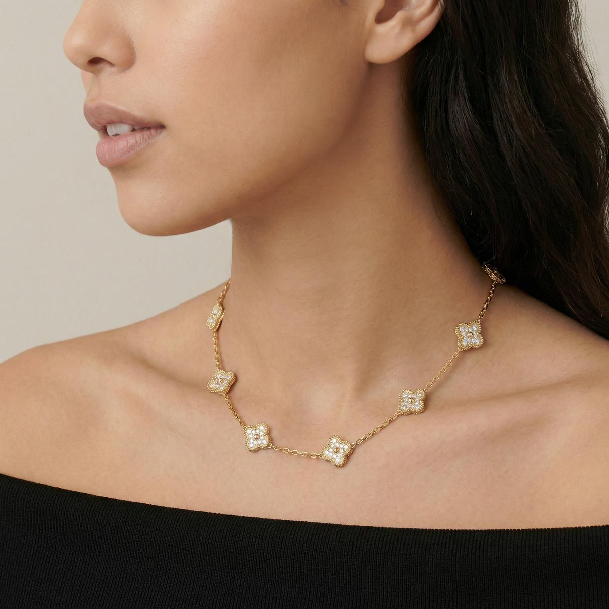 Vintage Alhambra 10 Motifs Necklace