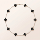 Vintage Alhambra Black 10 Motifs Necklace
