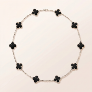 Vintage Alhambra Black 10 Motifs Necklace
