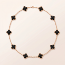 Vintage Alhambra Black 10 Motifs Necklace