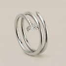 Juste Un Clou Pavé Style Double Row Diamonds Ring