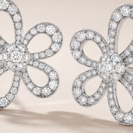 Flowerlace Pavé Diamonds Earrings
