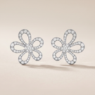 Flowerlace Pavé Diamonds Earrings