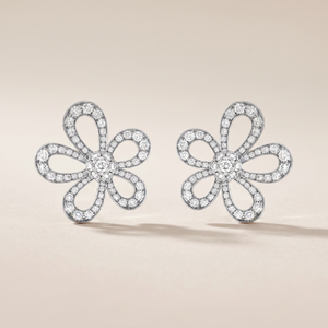 Flowerlace Pavé Diamonds Earrings
