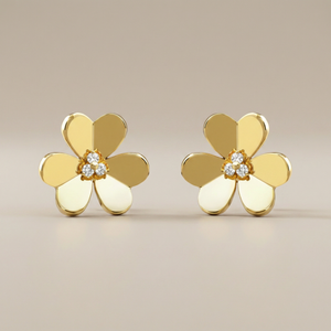 Frivole Large Flower Diamonds Earrings