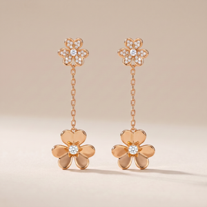 Frivole Pendant Drop Pavé Diamonds Earrings