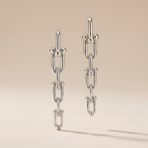 Graduated Link Drop Earrings
