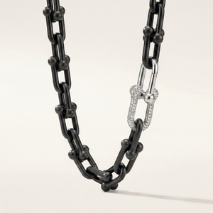 HardWear Black Tone Beaded Link Necklace