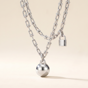 HardWear White Lock Sphere Pendant Necklace