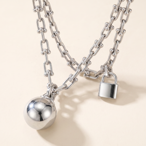 HardWear White Lock Sphere Pendant Necklace