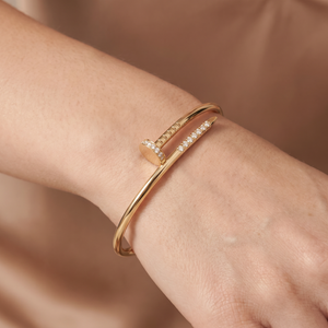 Juste un Clou Pavé Nail Bangle Bracelet