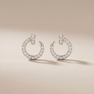 Juste Un Clou  Pavé Diamonds Small Hoop Earrings