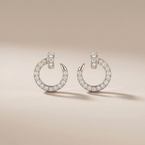 Juste Un Clou  Pavé Diamonds Small Hoop Earrings