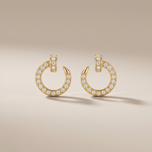 Juste Un Clou  Pavé Diamonds Small Hoop Earrings
