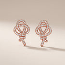 Keys Woven Pavé Diamonds Earrings