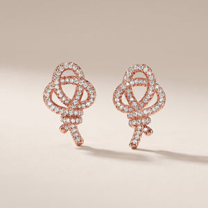 Keys Woven Pavé Diamonds Earrings