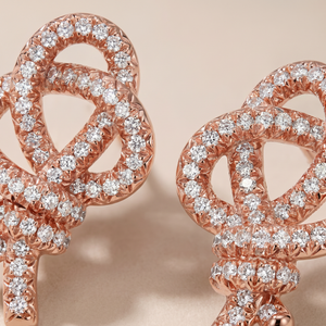 Keys Woven Pavé Diamonds Earrings