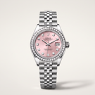 Lady-Datejust Pink Diamond Dial And Bezel Women's Watch