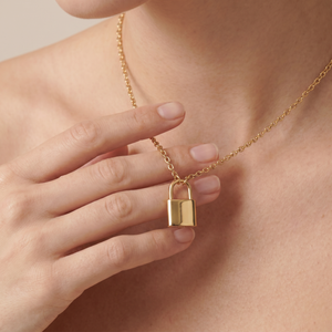 Lock Pendant Chain Necklace