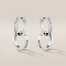 Love Double Pavé Diamonds Hoop Earrings