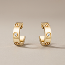 Love 2 Diamonds  Hoop Earrings