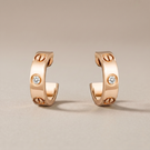 Love 2 Diamonds  Hoop Earrings