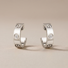 Love 2 Diamonds  Hoop Earrings