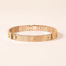 Love Ribbed Screw Accent Bracelet