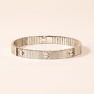 Love Ribbed Screw Accent Bracelet