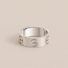 Love Ribbed Screw Accent Ring