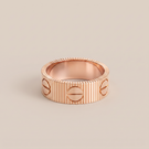 Love Ribbed Screw Accent Ring