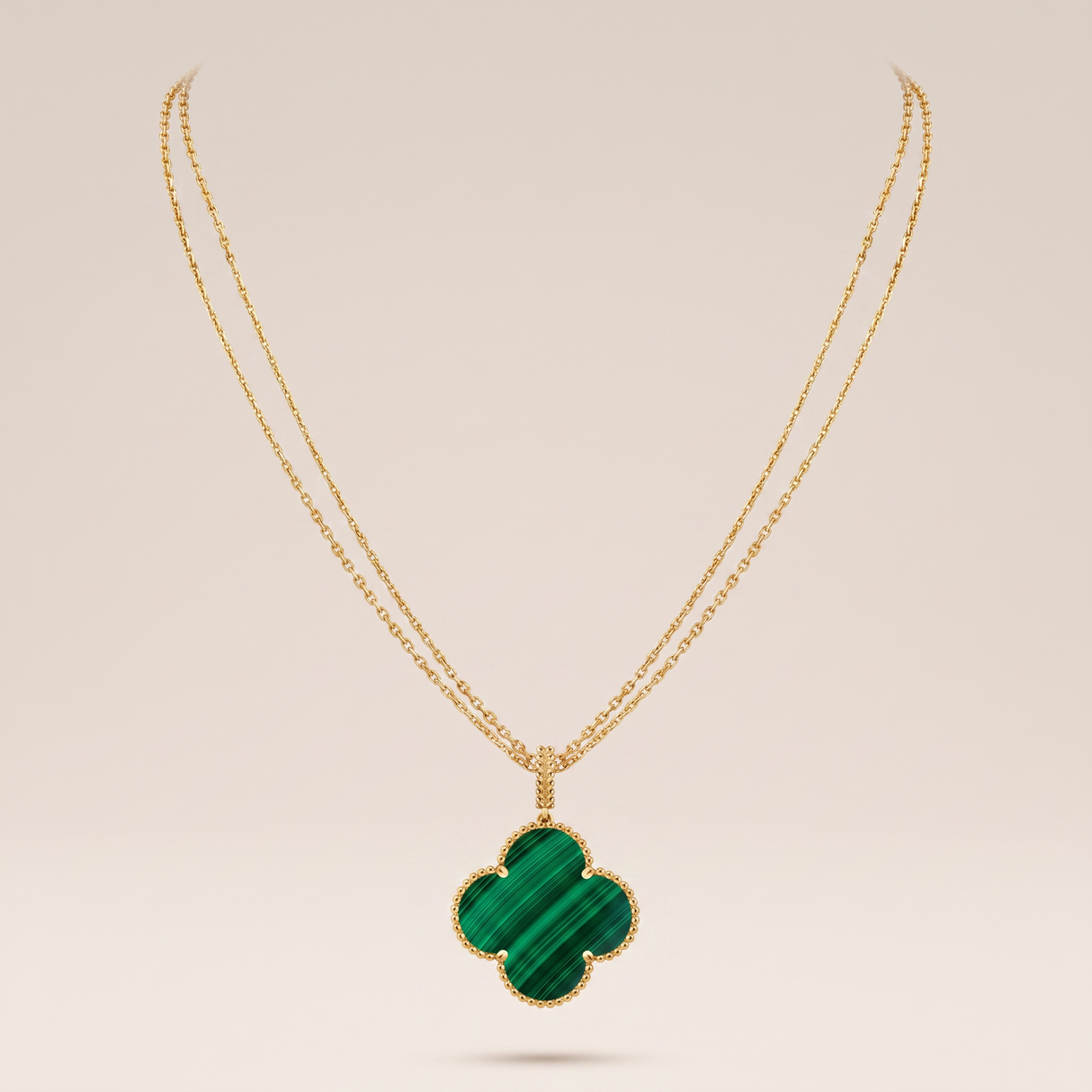 Magic Alhambra Malachite Necklace