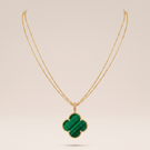 Magic Alhambra Malachite Necklace