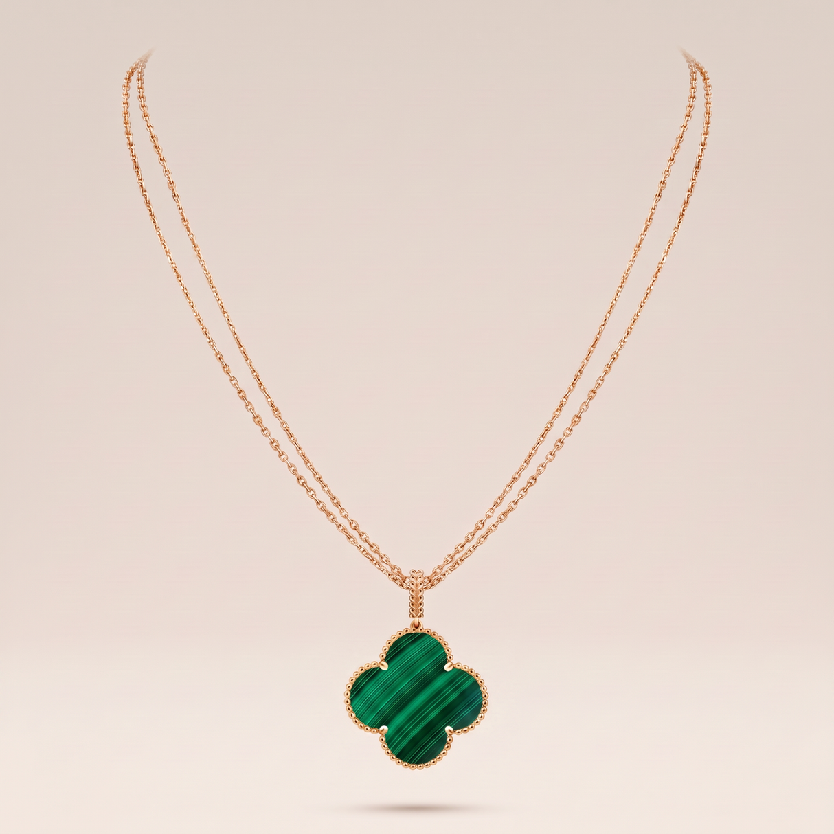 Magic Alhambra Malachite Necklace